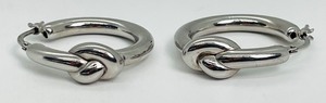 lot 173 image: Magnificent Milor Sterling Silver Knotted Hoop Earrings