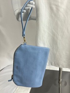 lot 210 image: Lodis Baby Blue Leather Wristlet