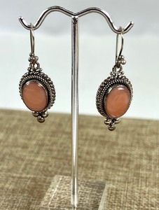 lot 213 image: Sterling and Mother of Pearl Dangle Earrings
