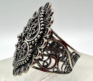 lot 131 image: Intricately Designed Sterling Silver Ring