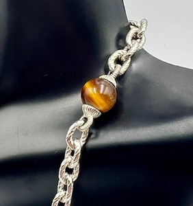 lot 129 image: Sterling and Tigers Eye Judith Ripka 18 Necklace