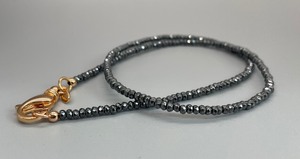 lot 190 image: Milor Italy Rose Vermeil Bronze and Hematite Beaded Chain Necklace