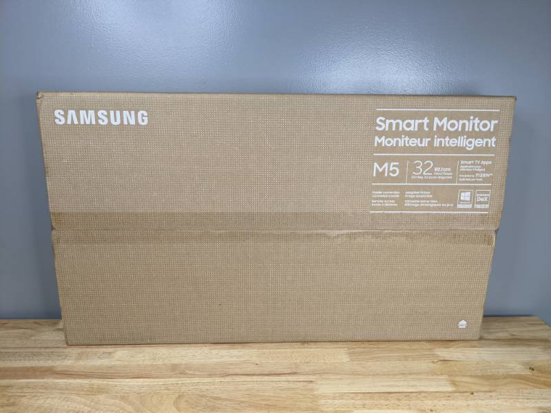 lot 29A image: Brand New SAMSUNG 32 M5 LED Smart Monitor and Streaming TV, FHD, Remote Access, Microsoft 365 (1,920 x 1,080) X