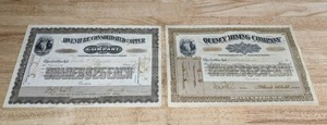 lot 170 image: Adventure Consolidated Copper Company Stock Certificate & Quincy Mining Company Stock Certificate R