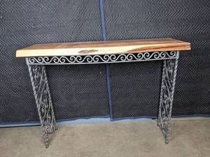 lot 61 image: Beautiful Live Edge Counter Height Table K