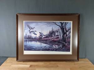 lot 82 image: Framed and Signed Terry Redling Artwork Titled Backwoods Cabin K