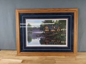 lot 84 image: Framed and Signed Kim Norlien Artwork Titled Cabin Fever K
