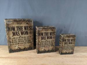 lot 104 image: Set of (3) How The West Was Won Book Boxes K