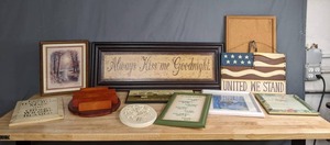 lot 228 image: (11) Pieces of Assorted Wall Decor H