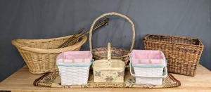 lot 232 image: Various Decorative Baskets and Venetian Roses Tapestry H