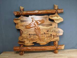 lot 99 image: Woodland Creek Wooden Flying Bird Wall Art  H