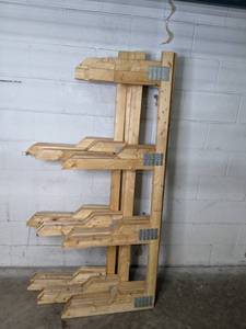 lot 91 image: Lot of 7 Lumber Pieces with Truss Connector Plates K