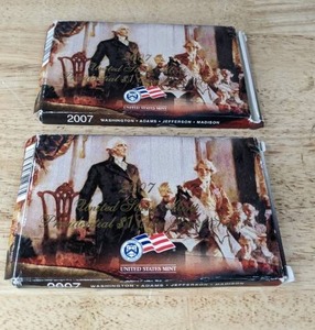 lot 43 image: Pair of 2007 United State Mint Presidental $1 Coin Proof Sets w COA K