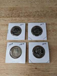 lot 92 image: Set of Four - 1979 Susan B Anthony One Dollar Coins  K