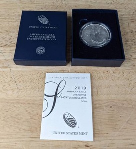 lot 69 image: 2019 American Eagle One Ounce Uncirculated Coin K