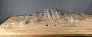 lot 238 image: Lot of 17 Crystal Dishes and Glasses, Gorham Full Lead Crystal West Germany & Spiegelau Kristallglas Crystal Glass Cristallin M