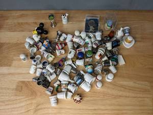lot 281 image: Large Assortment of Collectible Thimbles M