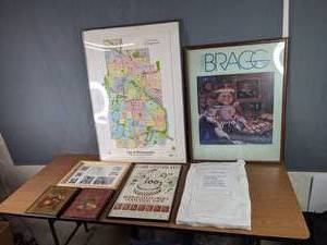 lot 278 image: Framed Artwork and Posters - Vintage Surf Ballroom Concert (Final Buddy Holly, Big Bopper, and Ritchie Valens Concert), Vintage Minneapolis Metropolitan Opera Centennial Tour, City of Minneapolis Neighborhood Map, Charles Bragg, and more M