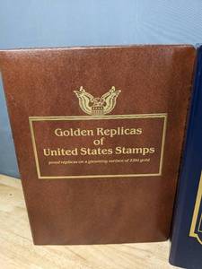lot 50A image: Collection of (4) Golden Replicas Stamp Books M