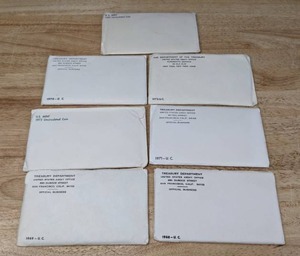 lot 89A image: (7) The United States Mint Uncirculated Coin Sets 1969, 1974 and More K