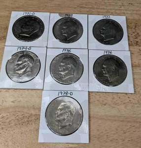 lot 137 image: Seven Eisenhower Liberty Dollar Coins K
