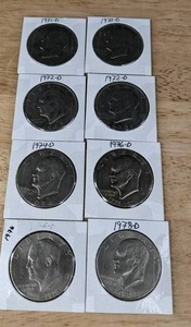 lot 130 image: Set of Eight Eisenhower Liberty Dollar Coins K