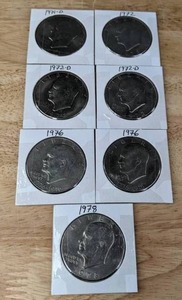 lot 140 image: Seven Eisenhower Liberty Dollar Coins K