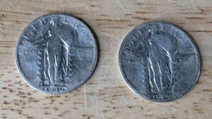 lot 27 image: 1930-S and 1927 Standing Liberty Quarter Dollar Coins K