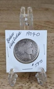 lot 23 image: 1904-O Barber Half Dollar Coin  K