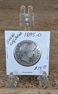 lot 21 image: 1895-O Barber Half Dollar Coin  K