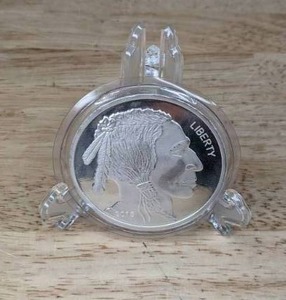 lot 73 image: 2015 United States 5 Troy Oz. .999 Fine Silver Round Buffalo Coin K