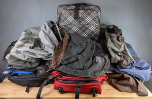 lot 702 image: Variety of Bags, Backpacks and Luggage by Wolf Creek, Eddie Bauer, Samsonite, Kensington, Sport Gear, Spitfire, and More  M