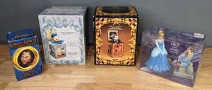 lot 710 image: Gone With the Wind Musical Jack in the Box, Lord of the Rings Glass Goblet, Cinderella Salt & Pepper Shakers, Donald Duck Musical Jack in the Box  M