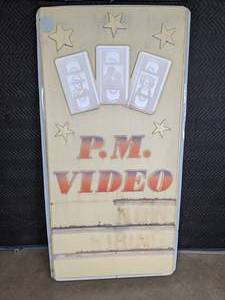 lot 469 image: Vintage P.M. Video Sign  E
