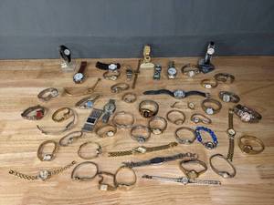 lot 495 image: Dozens of Mens and Womens Wristwatches - Timex, Rolex, Victoria Wieck, and more M