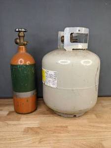 lot 167 image: Propane Tank and Small Compressed Gas Tank R