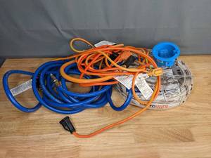 lot 168 image: Hose with Nozzle, Extension Cord, CerroWire 250ft. Indoor Copper Building Wire  R