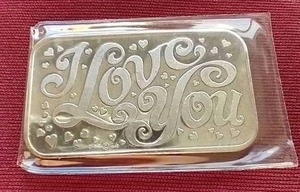 lot 50 image: 1 Oz. Silver I Love You Bar
