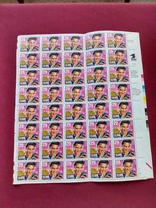 lot 64 image: Sheet of Elvis Presley 29c Stamps