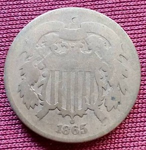 lot 65 image: 1865 2 Cent Coin