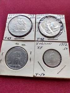 lot 66 image: (4) Vintage Vatican Coins