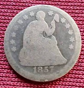 lot 75 image: 1857 Liberty Seated Half Dime