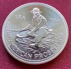 lot 87 image: 1984 1 Oz. Silver Engelhard Prospector Round