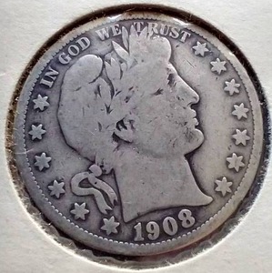 lot 102 image: 1908-S Barber Half Dollar