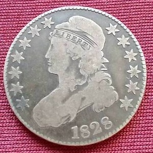 lot 125 image: 1828 Capped Bust Half Dollar