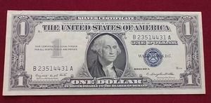 lot 150 image: Silver Certificate $1 Note
