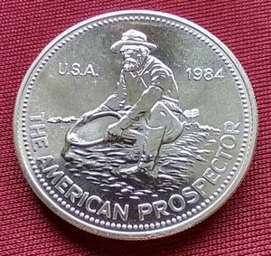lot 168 image: 1984 1 Oz. Silver Engelhard Prospector Round