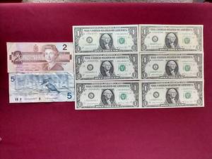 lot 169 image: Canadian & U.S. Currency Lot