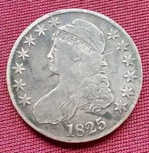 lot 180 image: 1825 Capped Bust Half Dollar