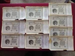 lot 182 image: (10) Vintage German Currency Notes